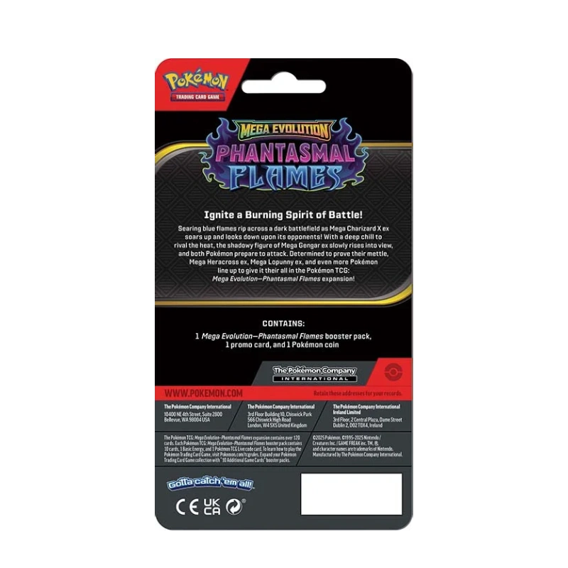 Pokémon ME02: Phantasmal Flames Checklane Blister-Hobbykort