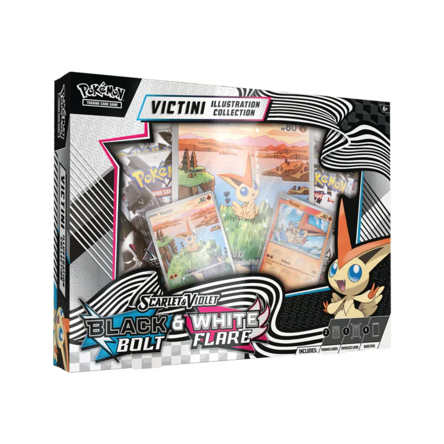 Pokémon SV10.5: Black Bolt & White Flare Victini Illustration Collection-Hobbykort