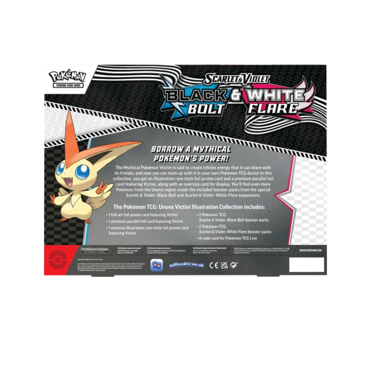 Pokémon SV10.5: Black Bolt & White Flare Victini Illustration Collection-Hobbykort