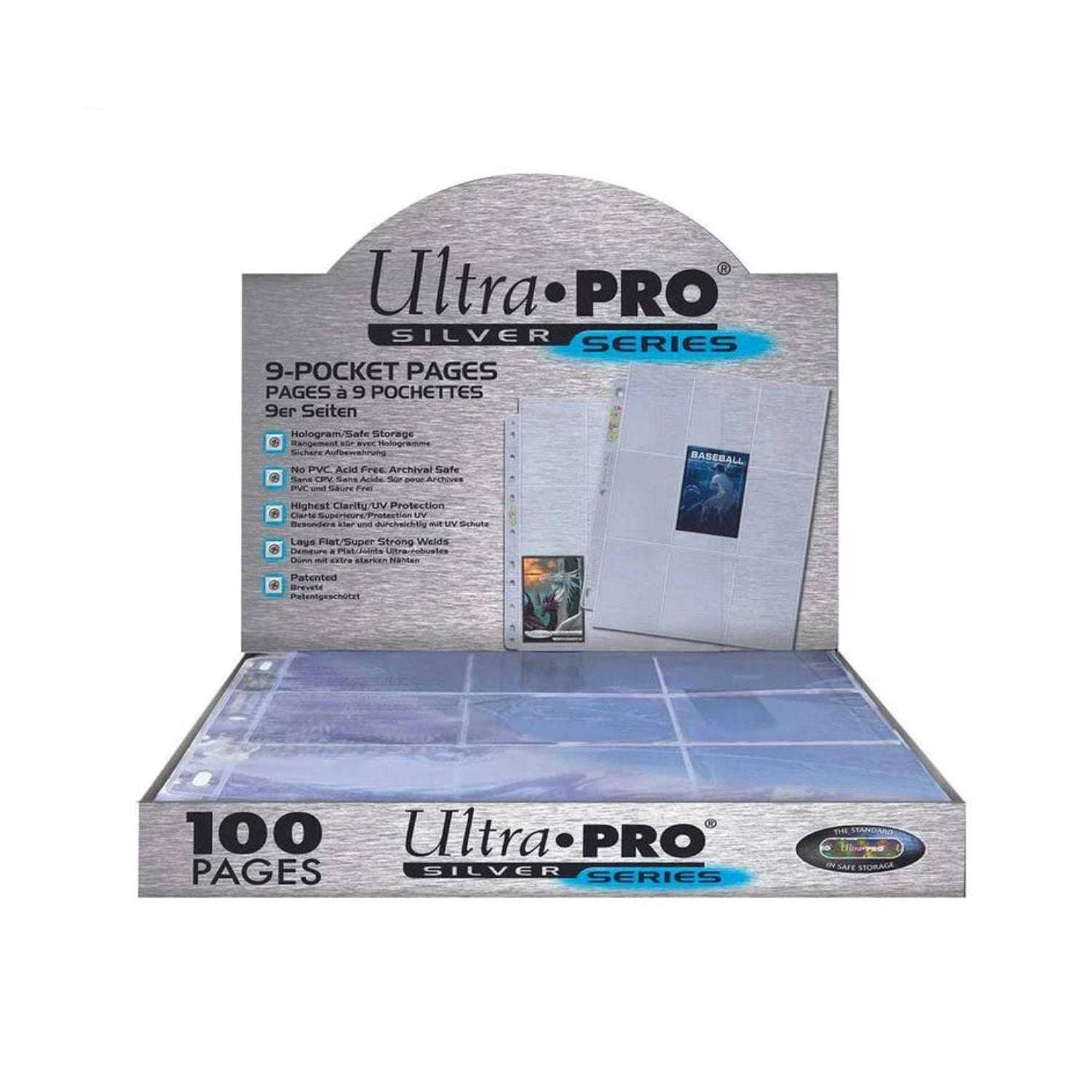 Ultra Pro: Silver Series 9-Pocket Display (100st)-Hobbykort