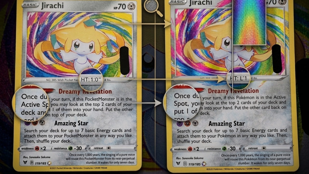Så identifierar du falska Pokémonkort