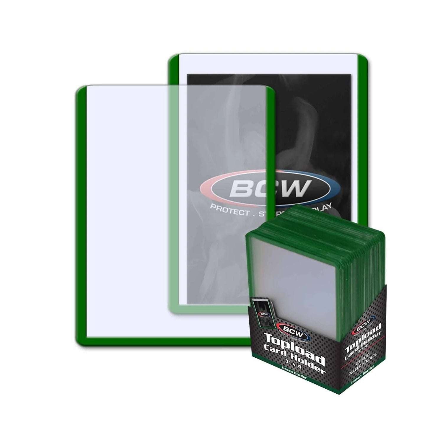 BCW Toploader - Green Border (25st)-Hobbykort