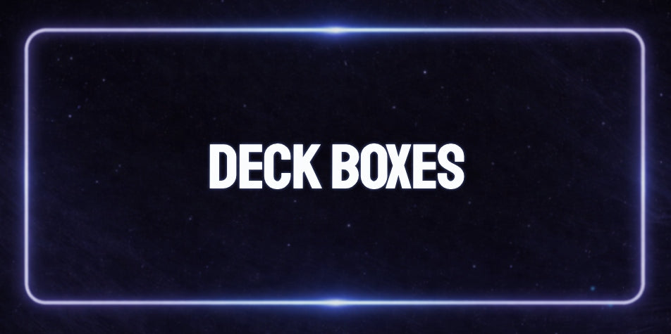 deck boxes tcg store banner logo