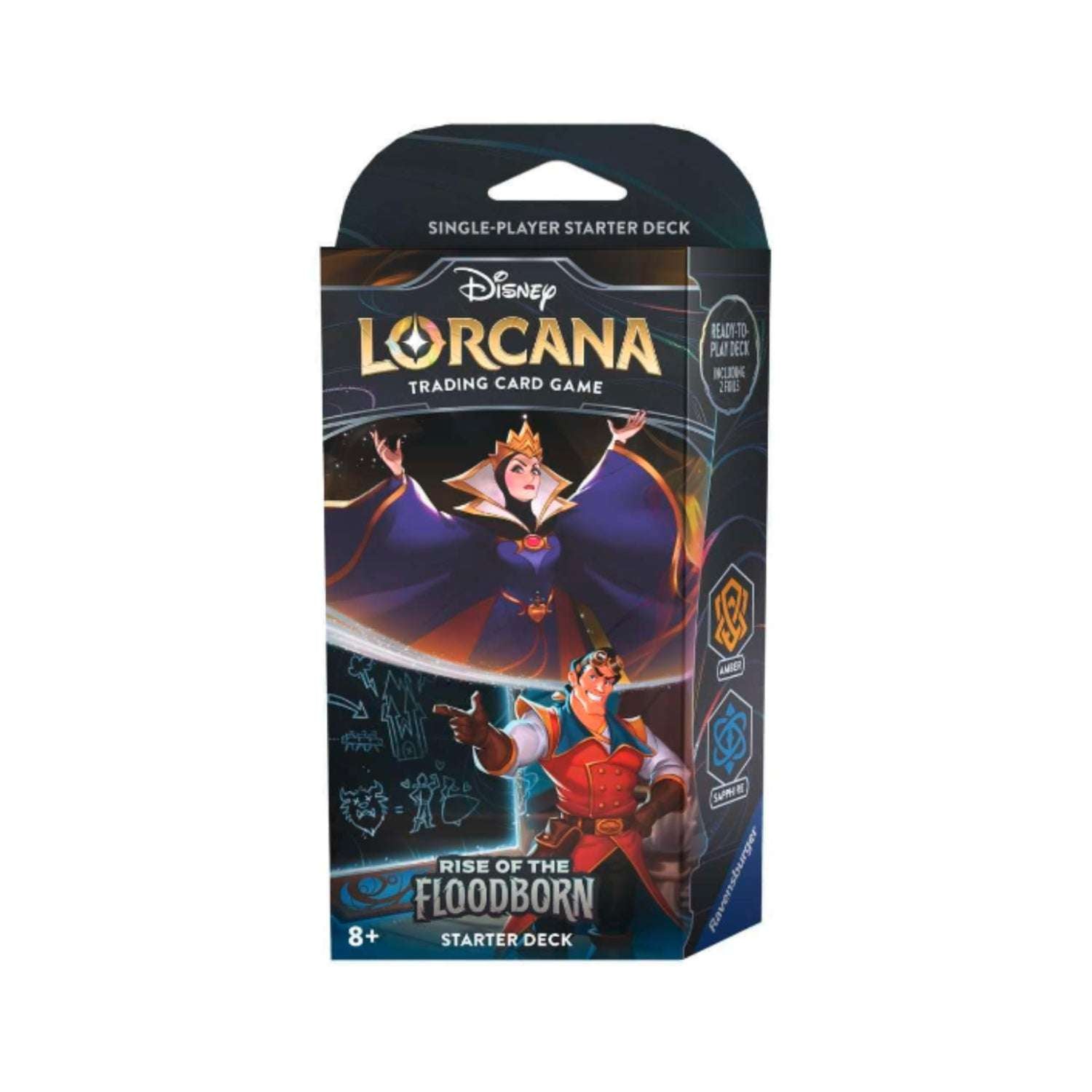 Disney Lorcana: Rise Of The Floodborn Starter Deck (Wicked Queen & Gaston)-Hobbykort