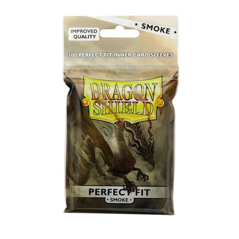 Dragon Shield Perfect Fit Card Sleeves - Smoke 100st (Standard) - Hobbykort