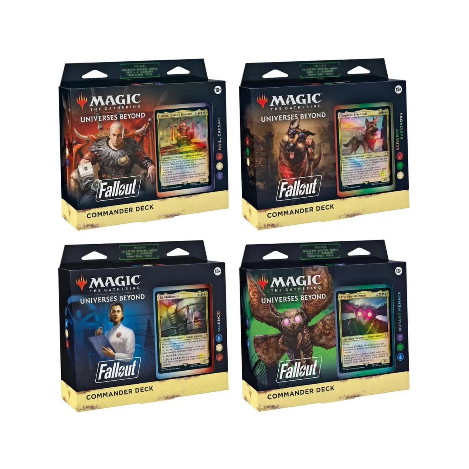 Magic The Gathering: Fallout Commander Deck Display (4pack)-Hobbykort
