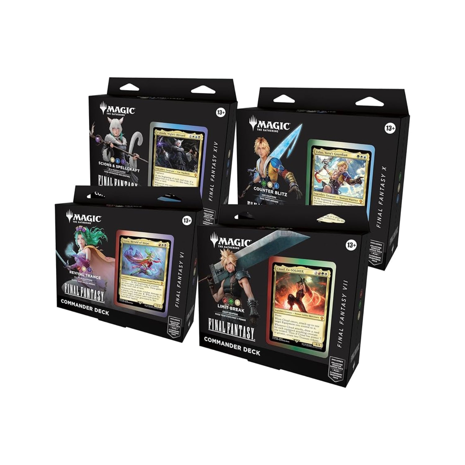 Magic The Gathering: Final Fantasy Commander Deck Bundle (4st)-Hobbykort