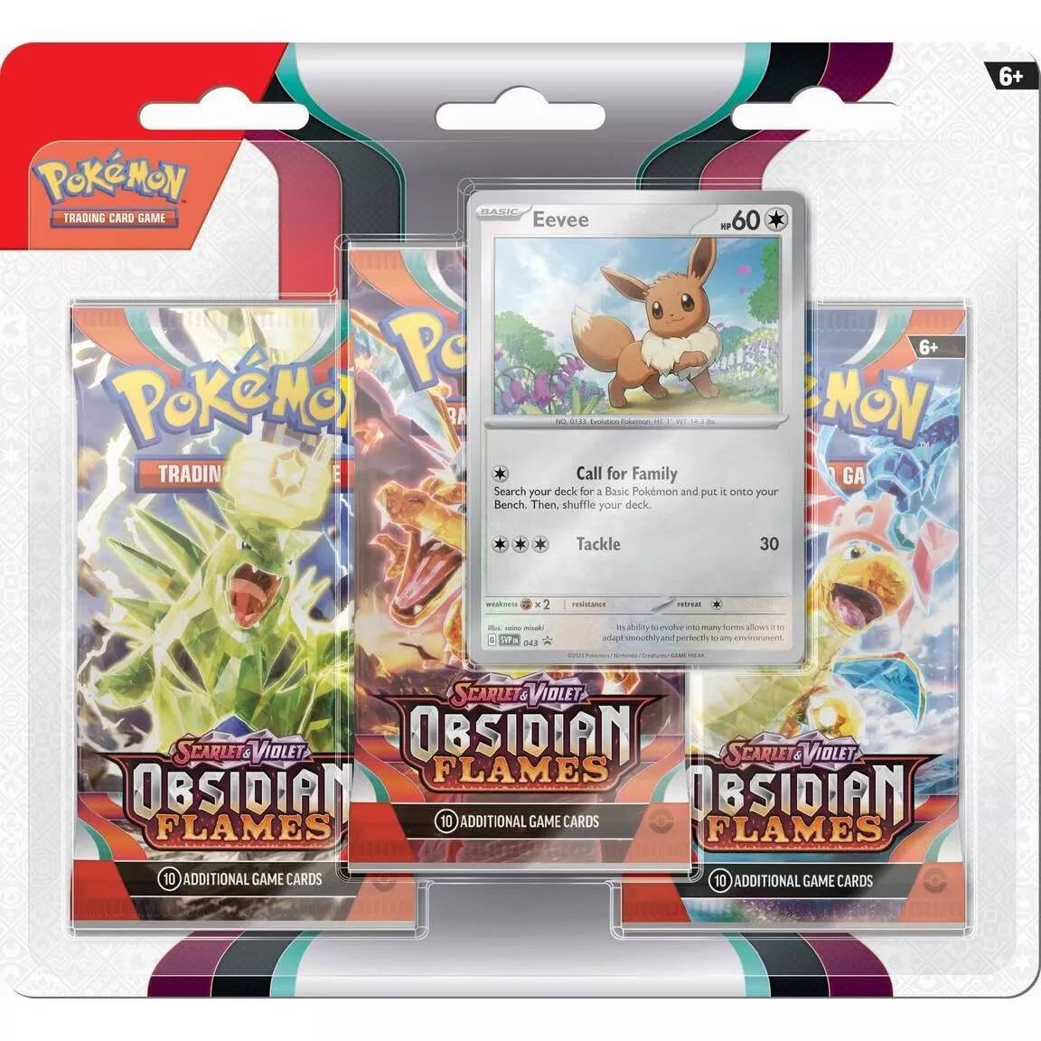 Pokémon Scarlet & Violet 3: Obsidian Flames 3 Pack Booster Pack Blister - Hobbykort