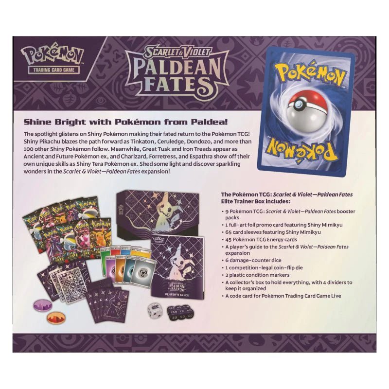 Pokémon Scarlet & Violet 4.5: Paldean Fates Elite Trainer Box - Hobbykort