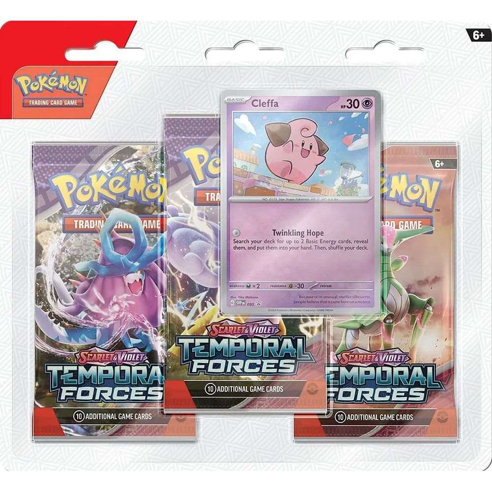 Pokémon Scarlet & Violet 5: Temporal Forces Blister 3-Pack-Hobbykort