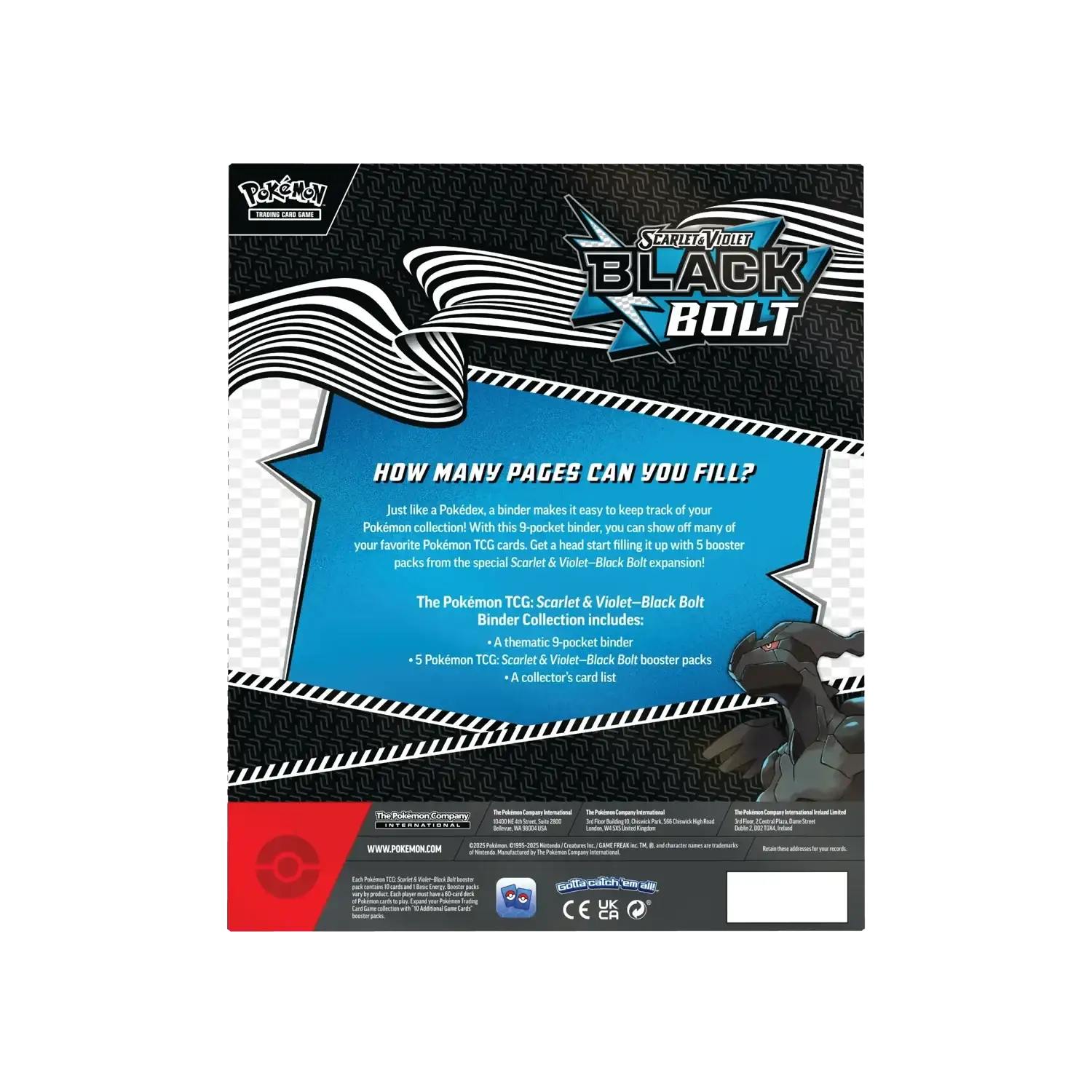 Pokémon SV10.5: Black Bolt Binder Collection-Hobbykort