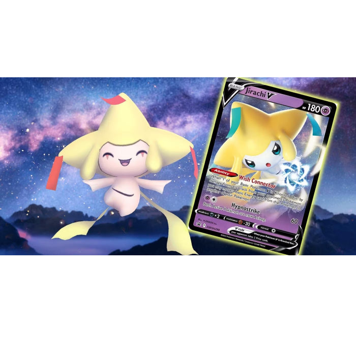 Pokmon TCG: Jirachi V Box Booster Packs & Promo Kort Pokmon TCG: Jirachi V Box Booster Packs & Promo Kort