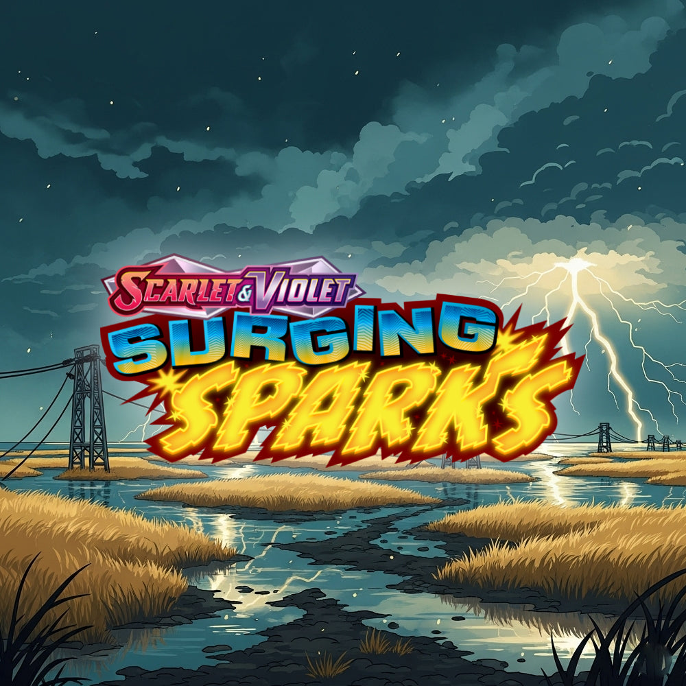Pokemon scarlet & Violet surging sparks banner