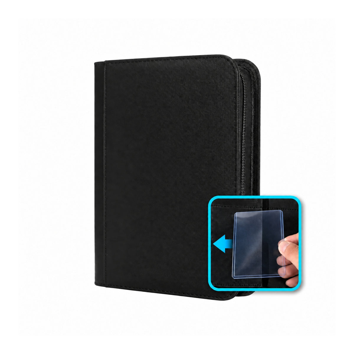 Premium Zipped 4-Pocket Toploader Binder-Hobbykort