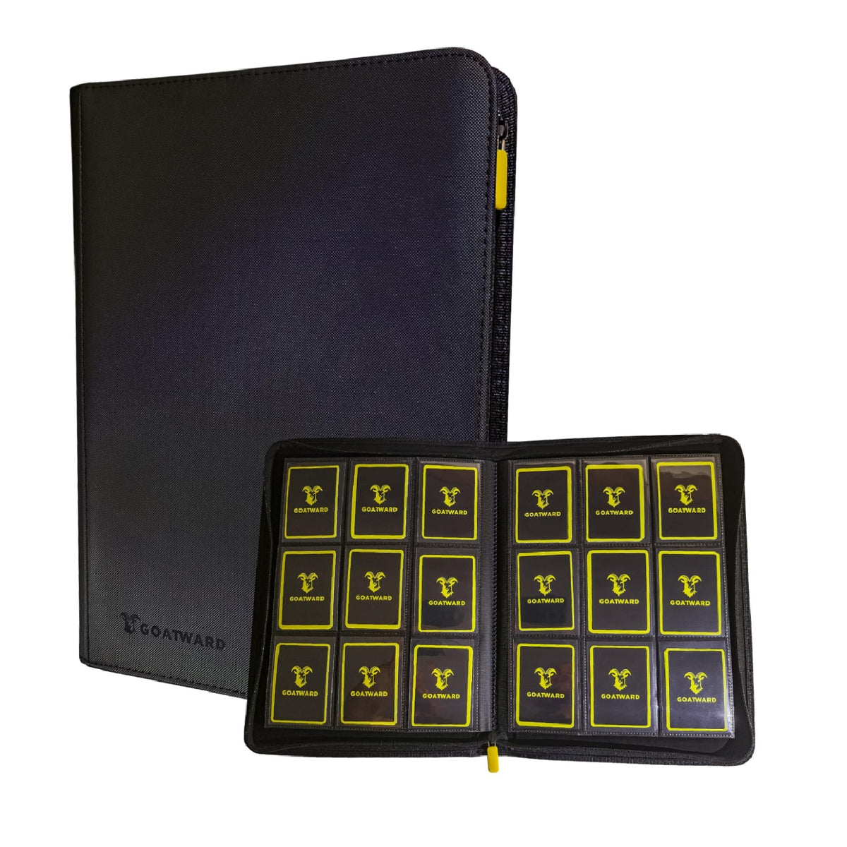 Premium Zipped 9-Pocket Binder - Svart (GoatWard)-Hobbykort