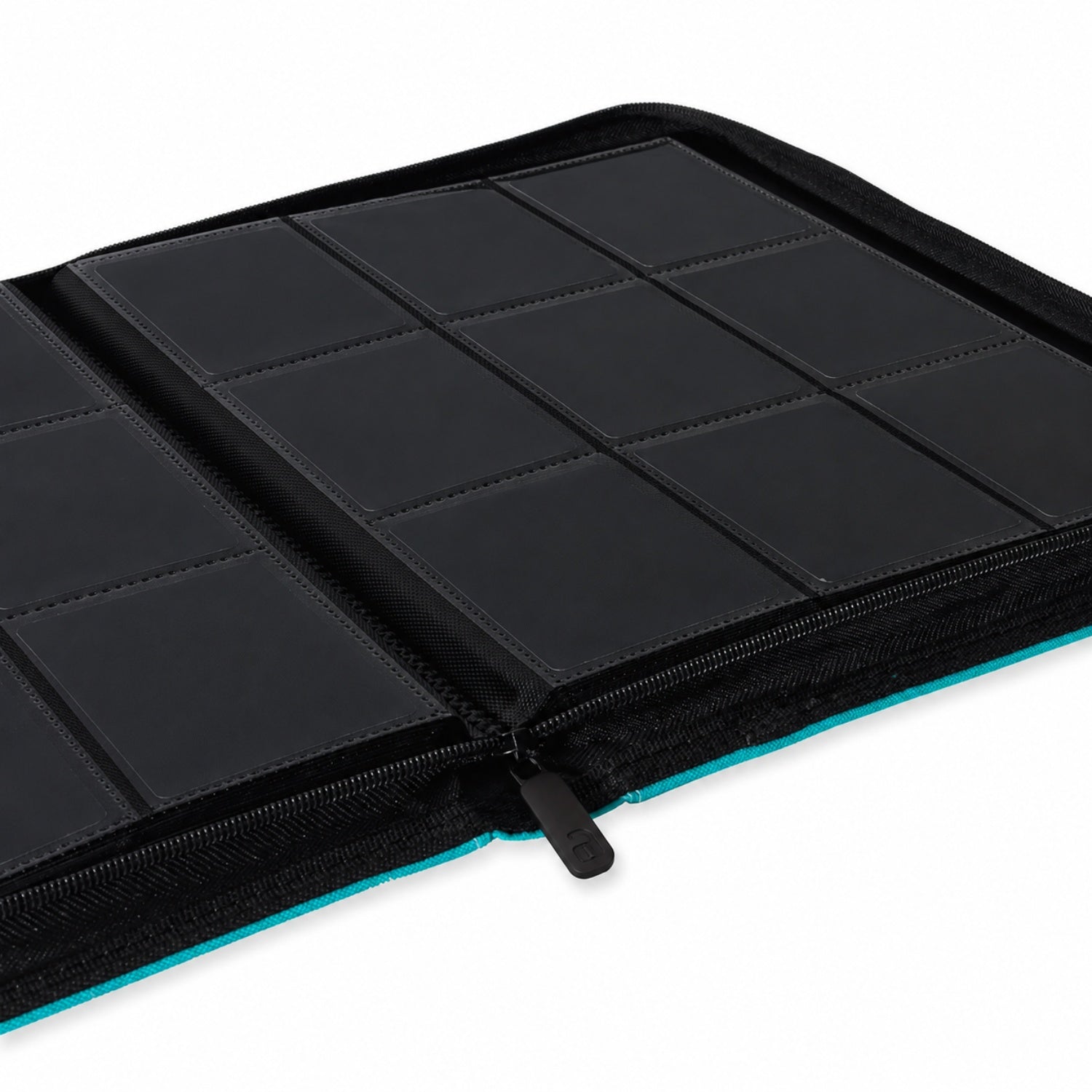 Premium Zipped 9-Pocket Binder - Turkos-Hobbykort