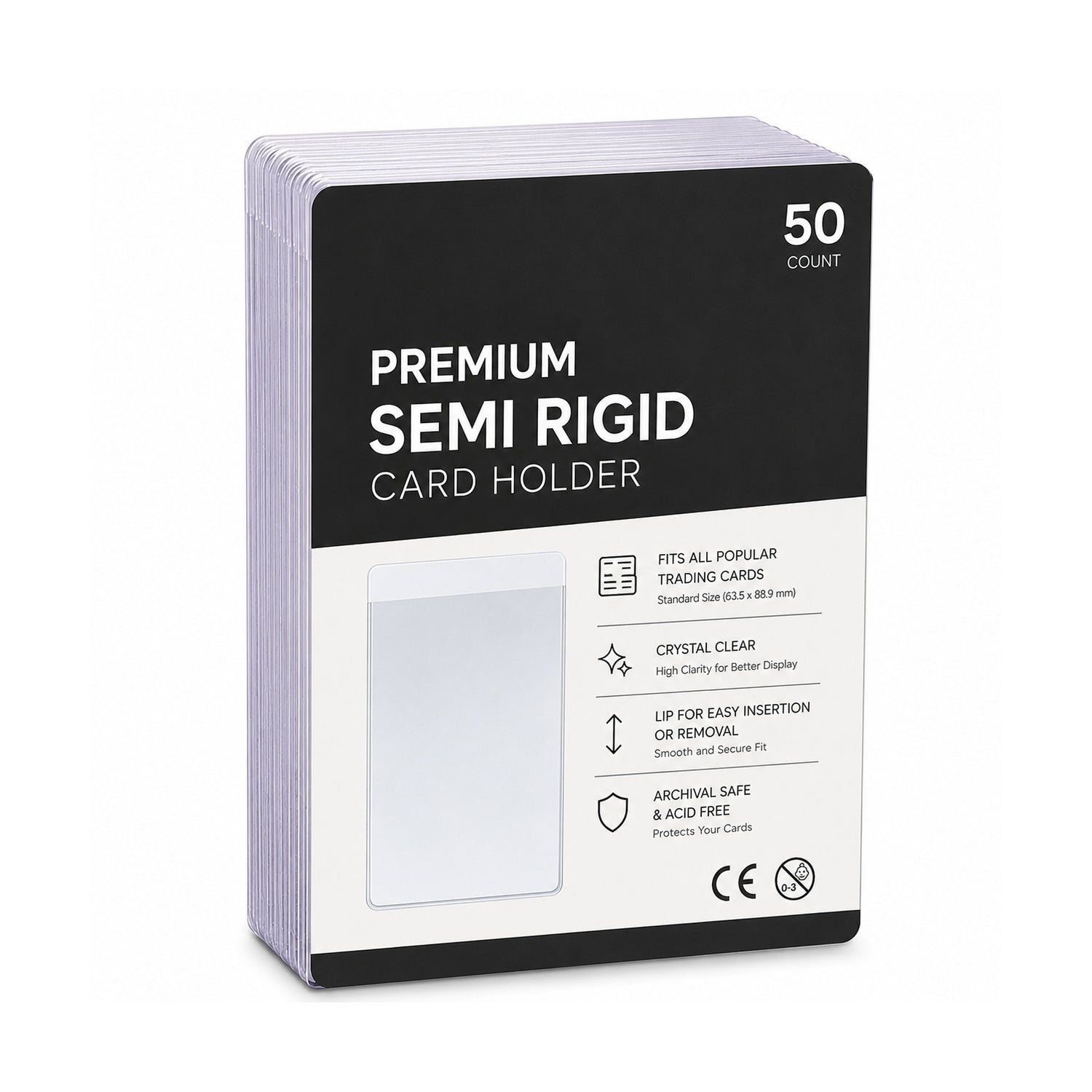 Semi-Rigid Card Holder (50-pack)-Hobbykort
