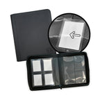 TCG Guru® Zipped 4-Pocket Toploader Binder (Svart)-Hobbykort