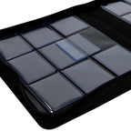 Zipped 9-Pocket Toploader Binder - Svart-Hobbykort