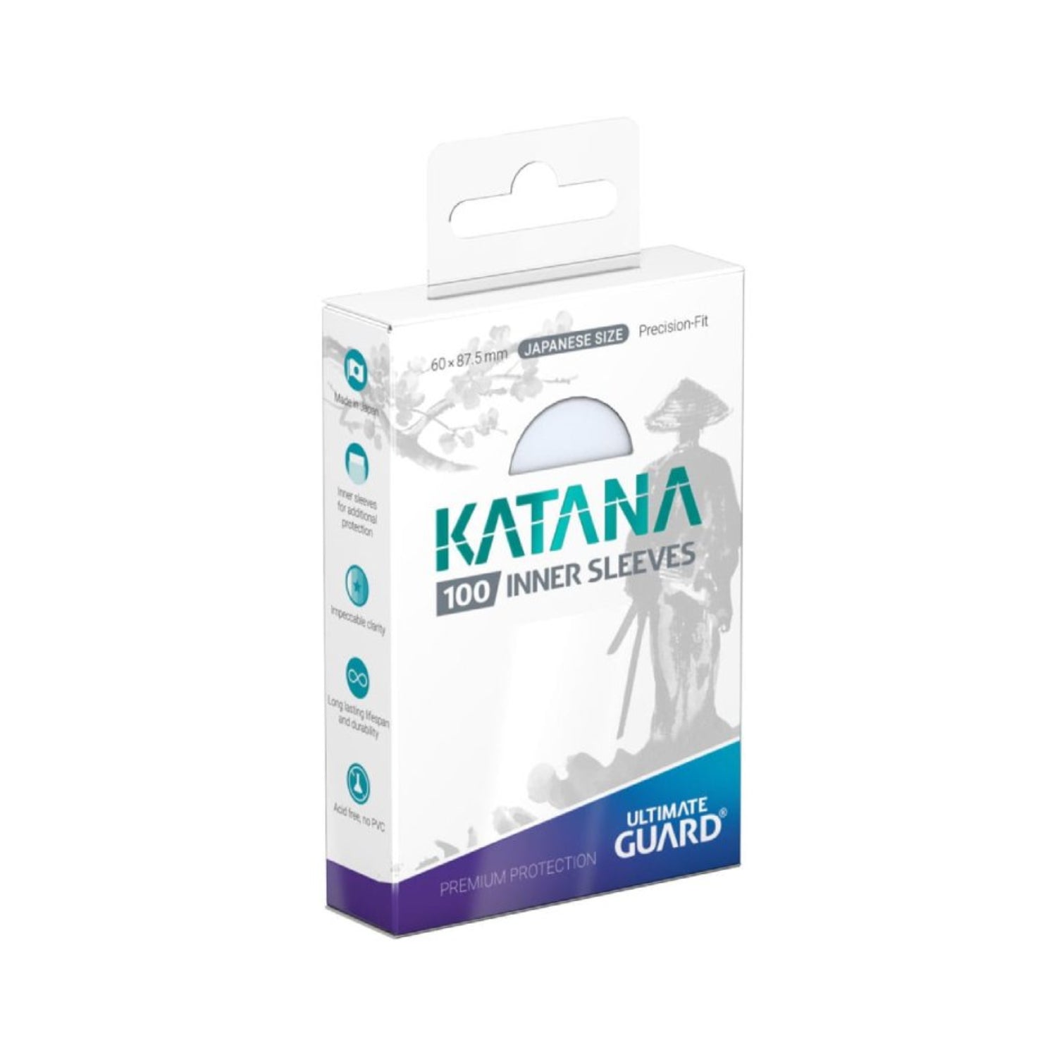 Ultimate Guard Katana Perfect Fit Card Sleeves - Clear 100st (Japanese Size)-Hobbykort