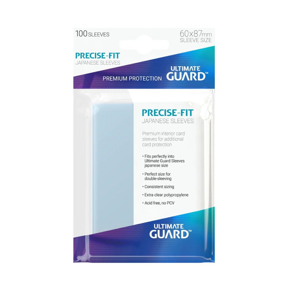 Ultimate Guard Perfect Fit Card Sleeves - Clear 100st (Japanese Size)-Hobbykort