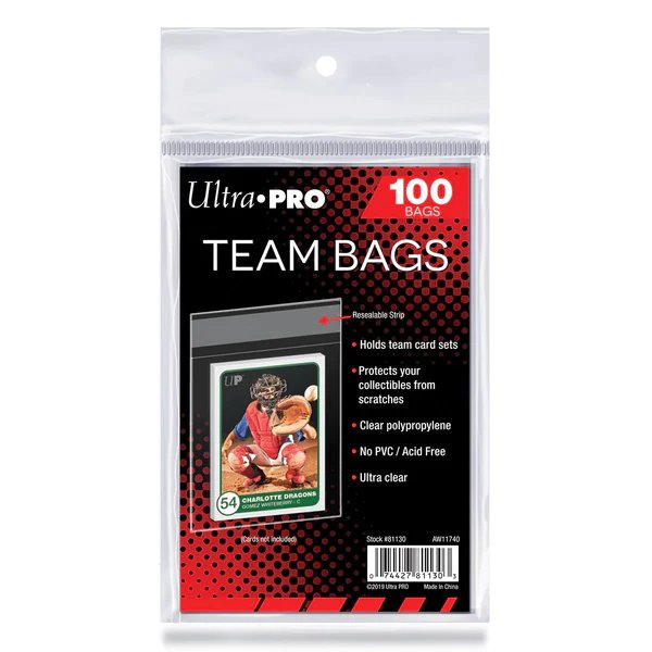 Ultra Pro Team Bags Resealable Sleeves-Hobbykort