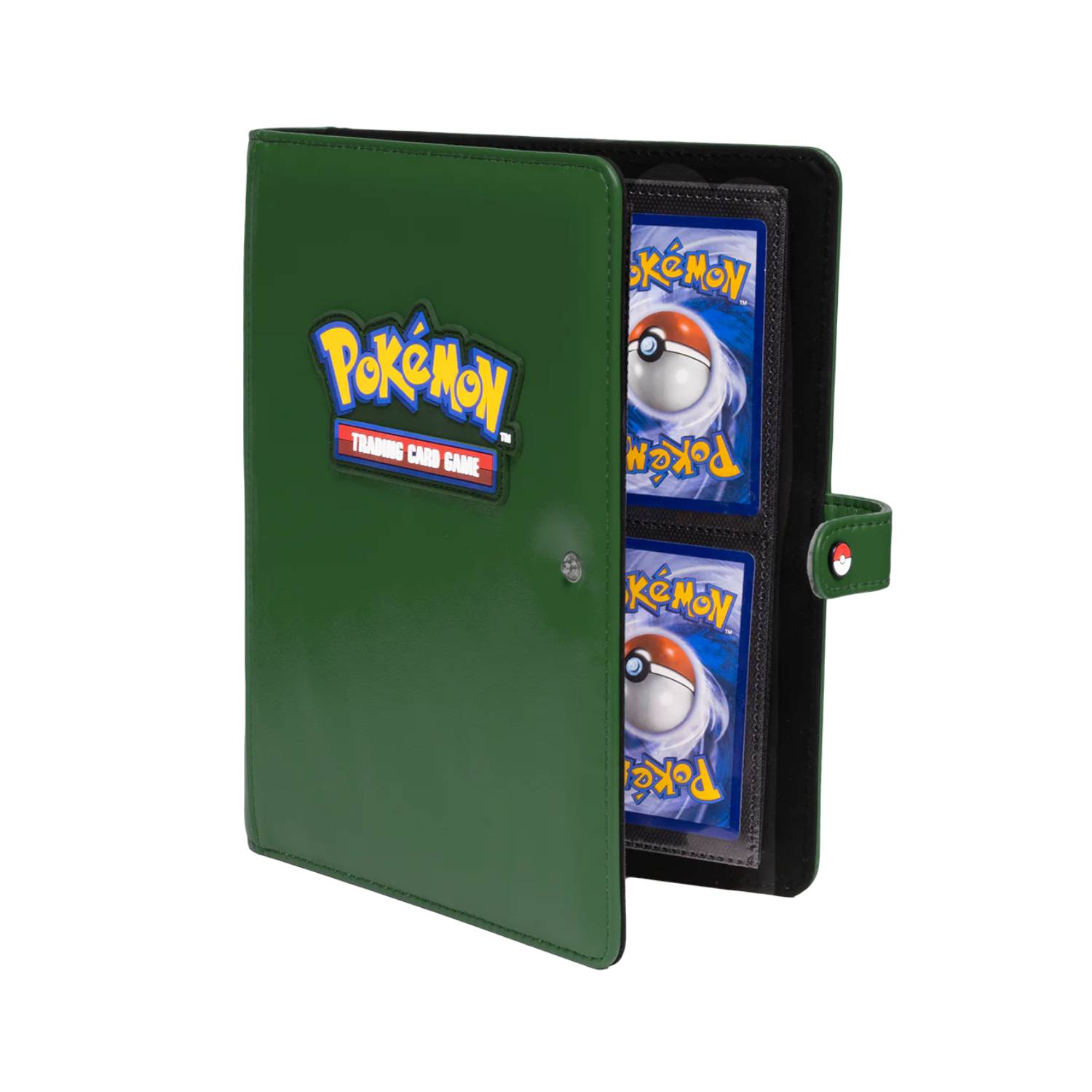 Ultra PRO: Premium Green 4-Pocket Snap Binder - Pokémon-Hobbykort