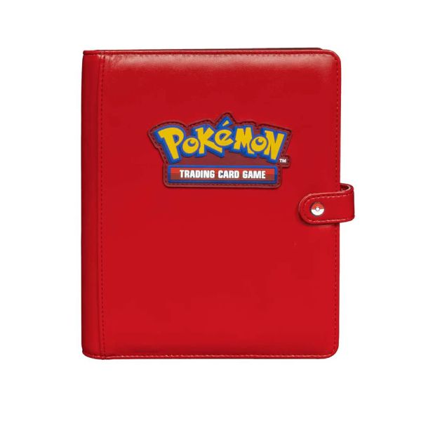 Ultra PRO: Premium Red 4-Pocket Snap Binder - Pokémon-Hobbykort