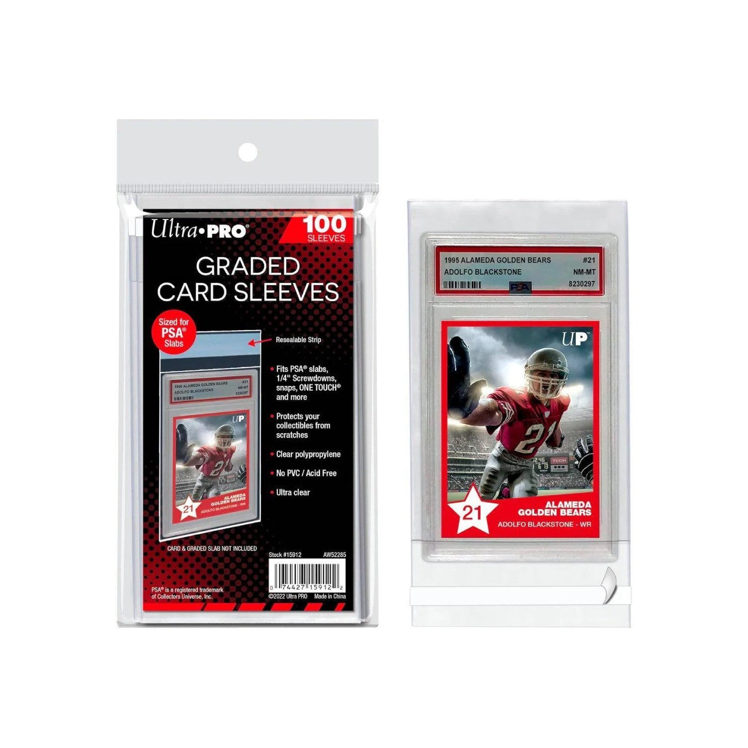 Ultra Pro Resealable Sleeves Graded Cards 100st-Hobbykort
