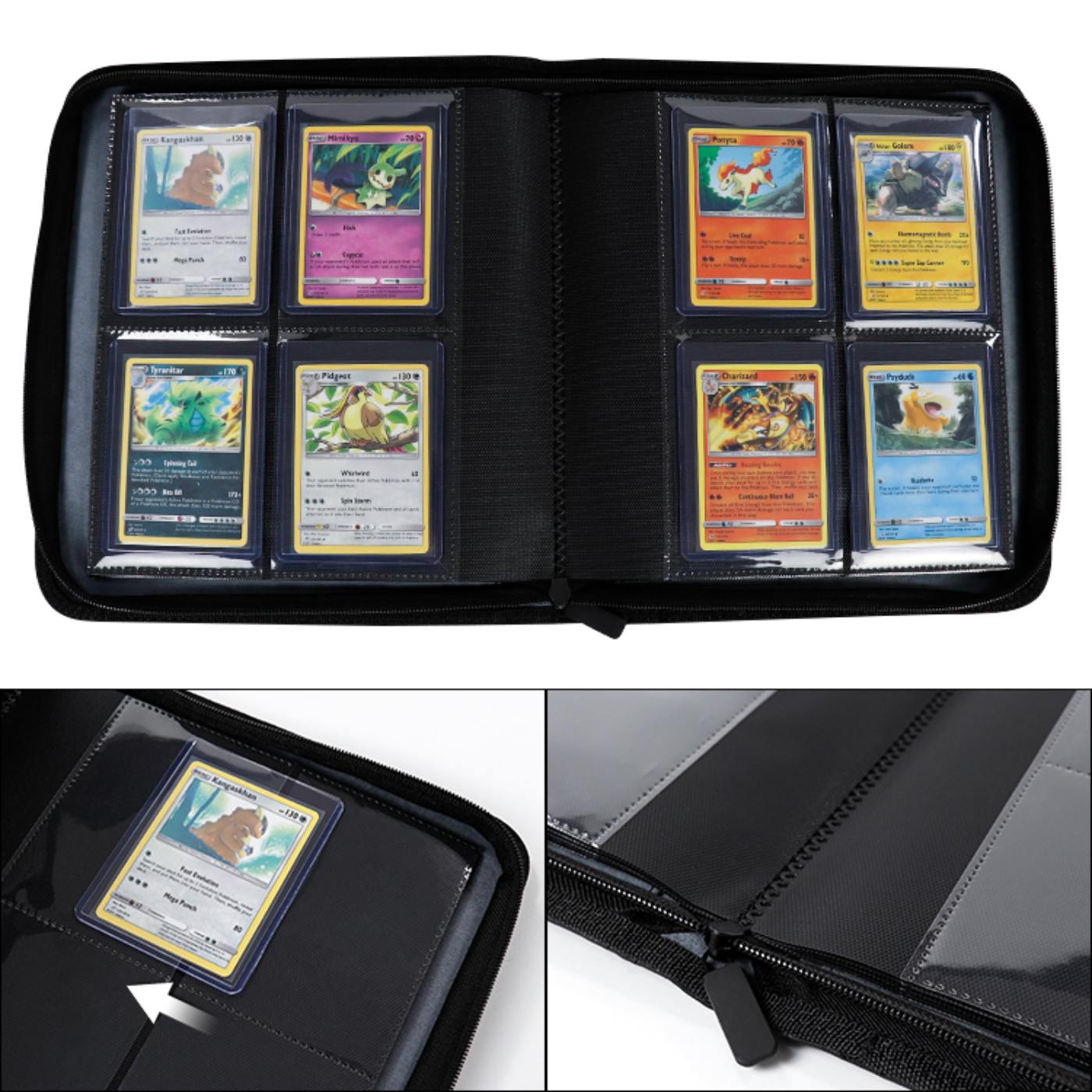 Zipped 4-Pocket Toploader Binder-Hobbykort
