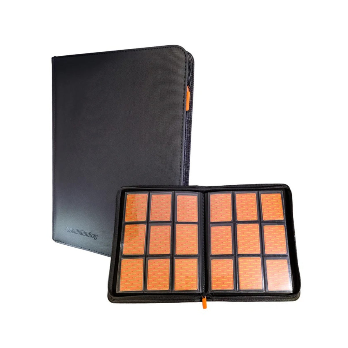 Zipped 9-Pocket Binder - Svart (Friki Monkey)-Hobbykort