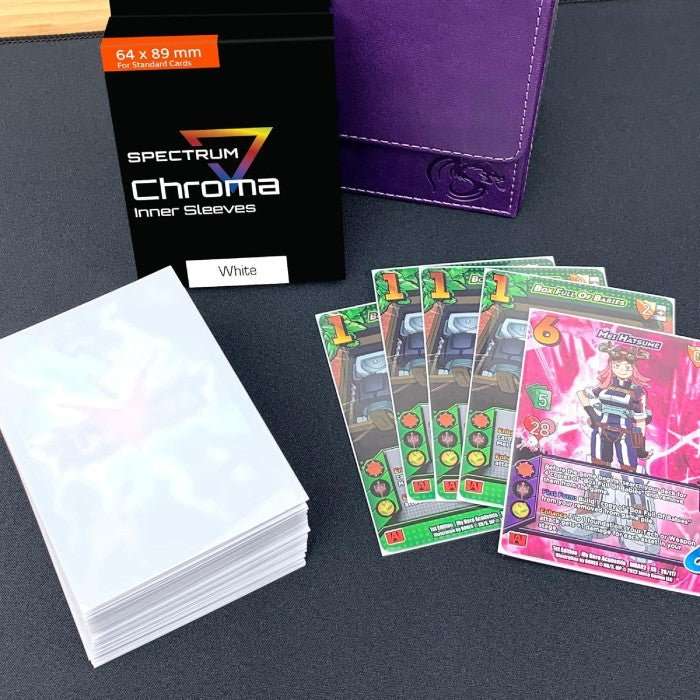 BCW Chroma Perfect Fit Card Sleeves - Vit Inner Sleeves 100st (Standard) - Hobbykort