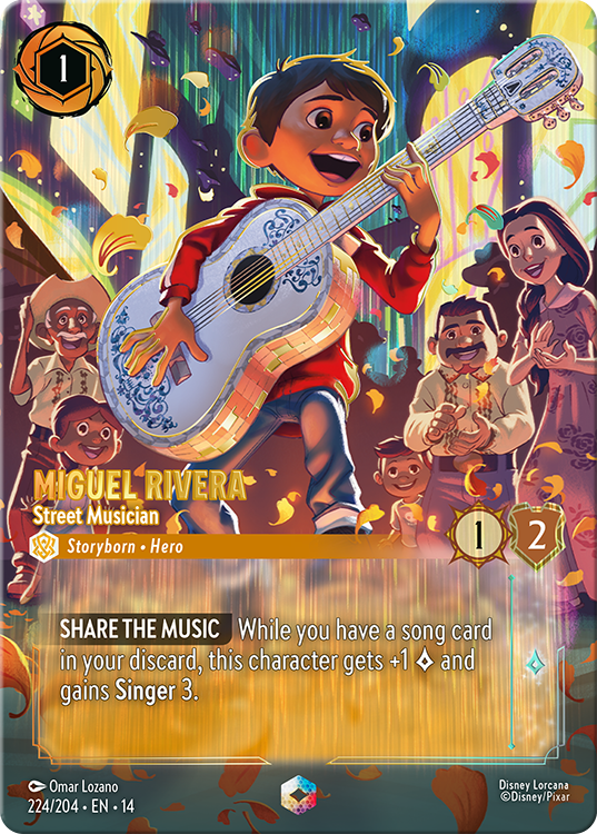 Miguel Rivera – Street Musician · Enchanted · Hyperia City. Bild: Disney / Ravensburger.
