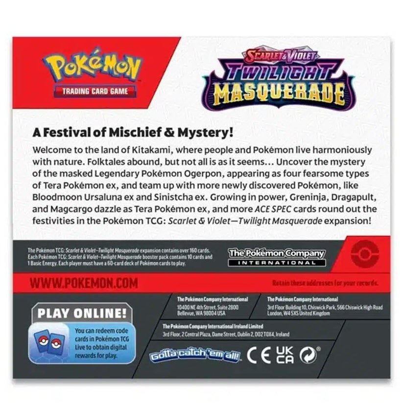 Pokémon Scarlet & Violet 6: Twilight Masquerade Booster Box/Display - Hobbykort