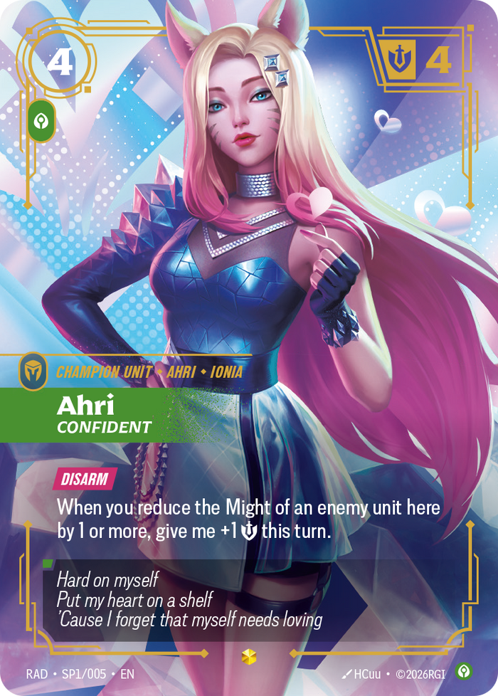 Ahri, Confident – RAD-SP1/005. Bild: Riot Games, illustration HCuu.