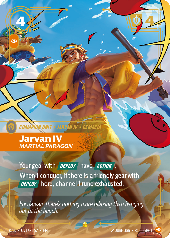 Jarvan IV, Martial Paragon – Showcase RAD-091a/167. Bild: Riot Games.