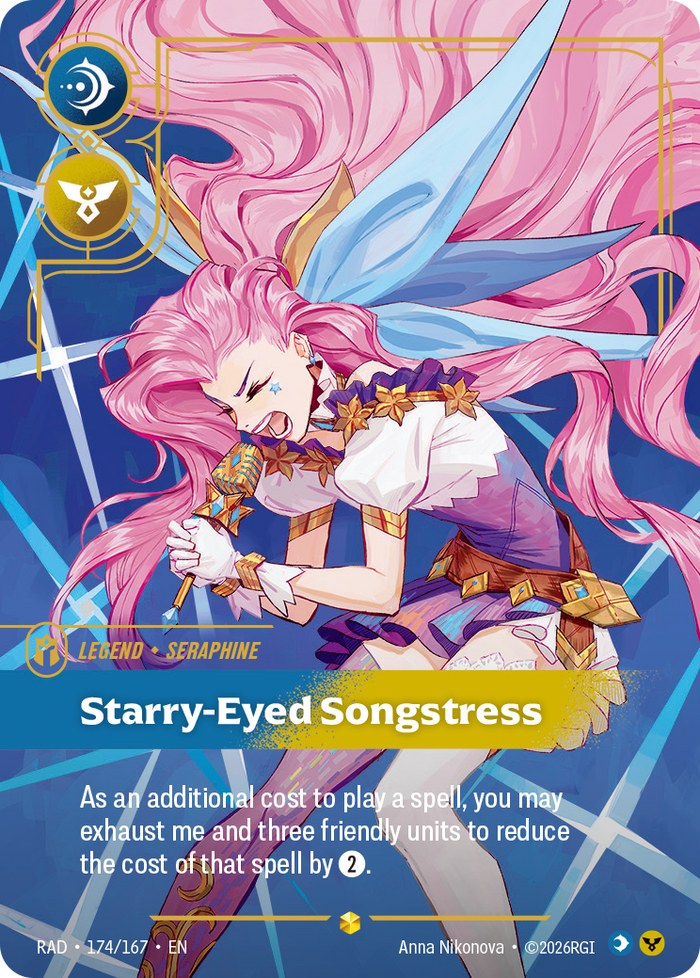 Seraphine, Starry-Eyed Songstress – Overnumber RAD-174/167. Bild: Riot Games.
