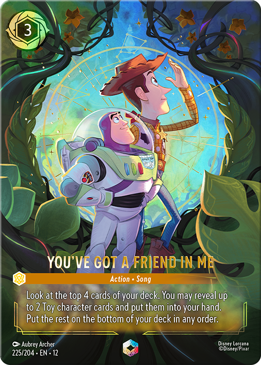 You've Got a Friend in Me, engelska Wilds Unknown 225/204, Enchanted. Illustration Aubrey Archer. Officiell kortbild: Ravensburger / Disney/Pixar.